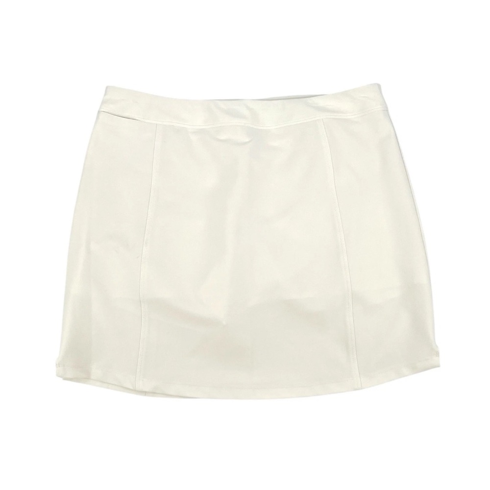 Adidas Golf Skort Womens Size Large White Lined Skirt Stretch Pockets Active